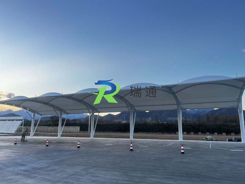 易縣某部隊膜結(jié)構(gòu)車棚
